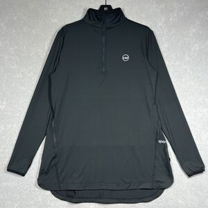 New Veil Garments Spark 1/2 Half Zip Pullover Top Womens Large Black Stretch